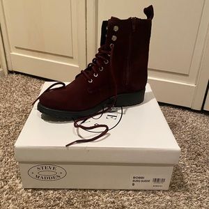 Steve Madden Bobbi Combat boots, suede